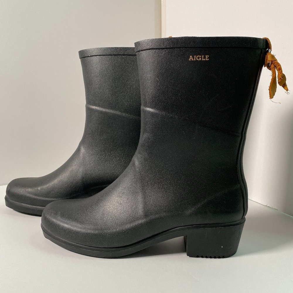 Anthropologie| Aigle Rubber Rain Boots - Size 11M